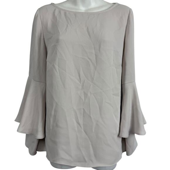 Chico's Tops - Chicos Bell Flare Sleeve Ecru Neutral Blouse Top Shirt Career sz 0 / 4 / 6